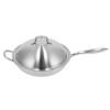 Stainless Steel Frying Pan Stir-Fry Pan Cooking Utensil with Cover for Gas Stove Induction Stove