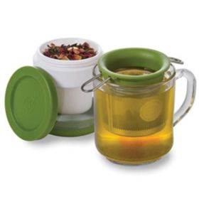 Outdoor Camping Travel Tea Infuser Progressive  3tsp (Type: Tea Infuser, Color: Green & White)