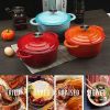 COOKWIN Enameled Cast Iron Dutch Oven with Self Basting Lid;  Enamel Coated Cookware Pot 5QT