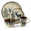 Elama Majestic 16 Piece Luxurious Stoneware Dinnerware Set