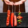 6/12pcs Stainless Steel Skewers; BBQ Needle Sticks; Metal Skewers For Meat Shrimp Chicken Vegetable Outdoor Cooking