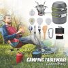 Portable Folding Cookware Set For Outdoor Barbecue Camping Trip Cookware